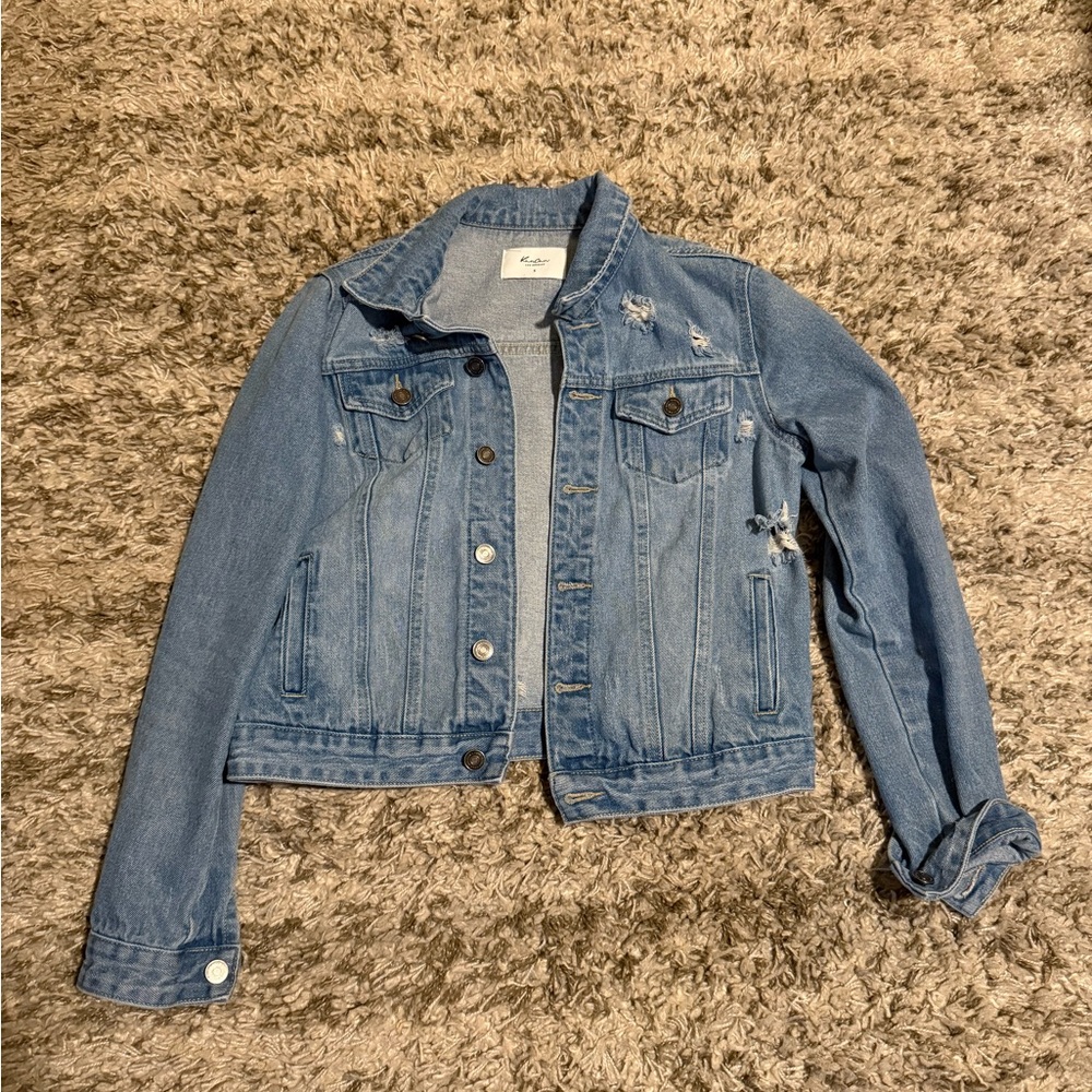 KanCan Distressed Light Blue Jean Jacket
